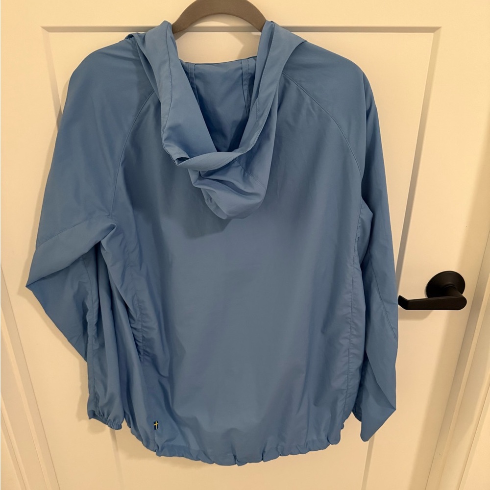 Fjallraven Light Blue Pullover Hooded Windbreaker - Picture 3 of 3
